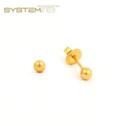 Brinco Adulto Bola 4mm Dourado